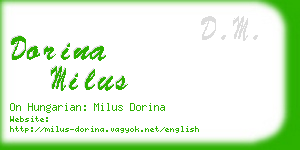 dorina milus business card